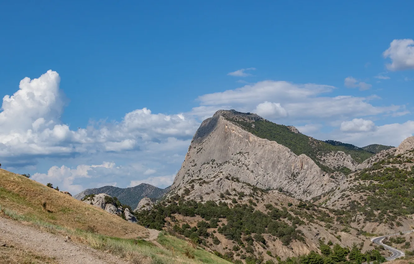 Photo wallpaper mountains, nature, Crimea, Sudak