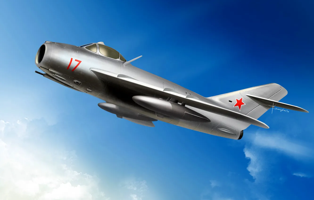 Photo wallpaper USSR, THE SOVIET AIR FORCE, The MiG-17, frontline fighter, Jet fighter