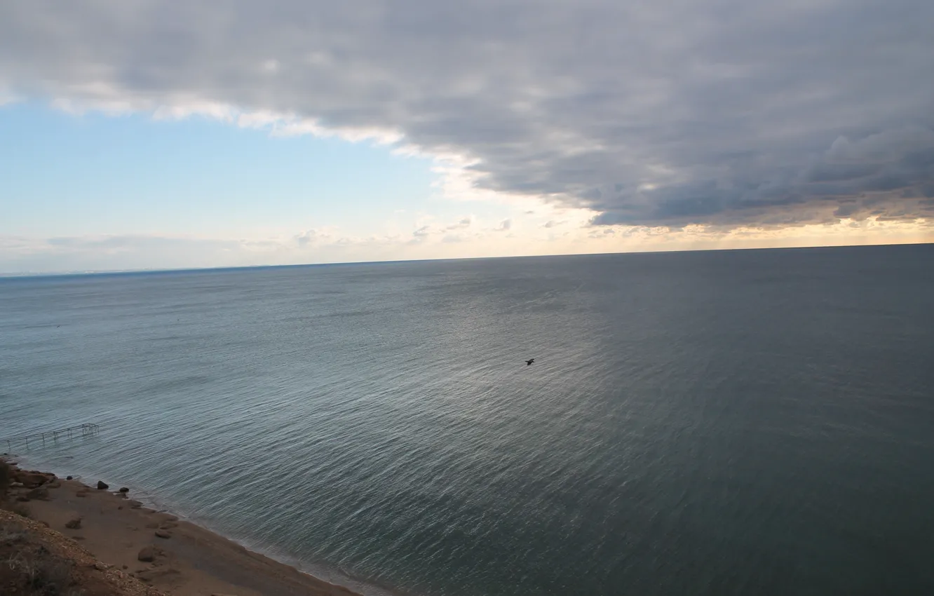 Photo wallpaper sea, summer, clouds, sunset, Crimea