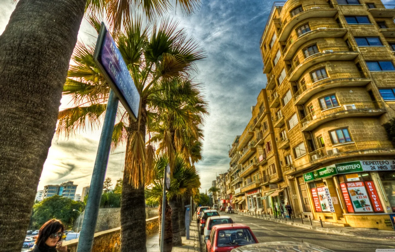 Photo wallpaper city, road, old nicosia