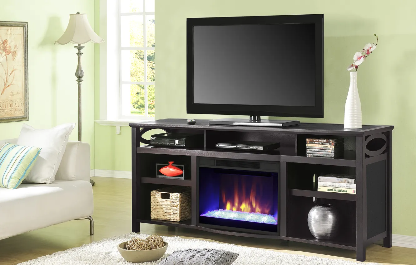 Photo wallpaper design, style, room, interior, TV