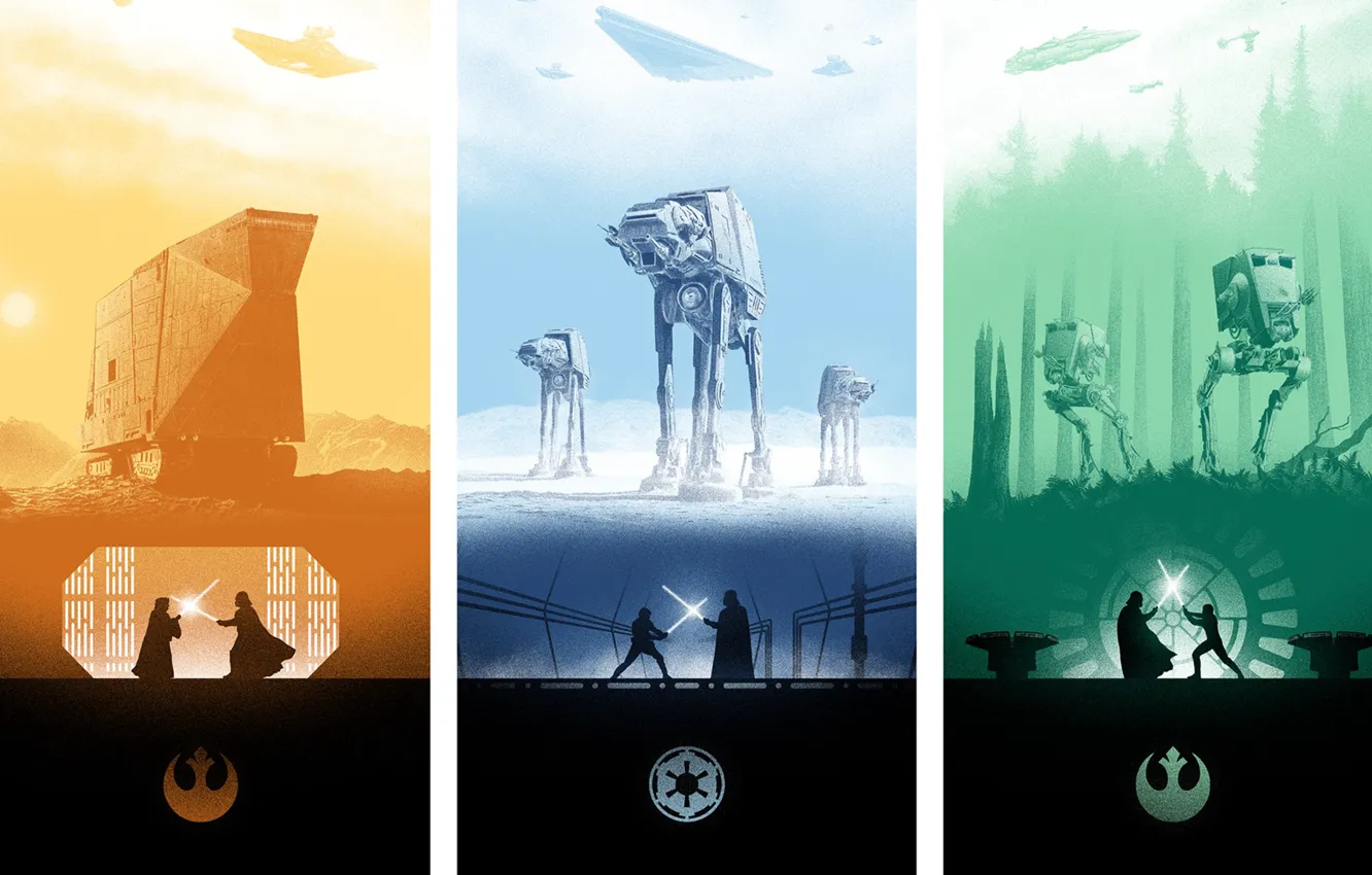 Photo wallpaper star wars, poster, The Empire strikes back, A New Hope, Return of the Jedi, New …