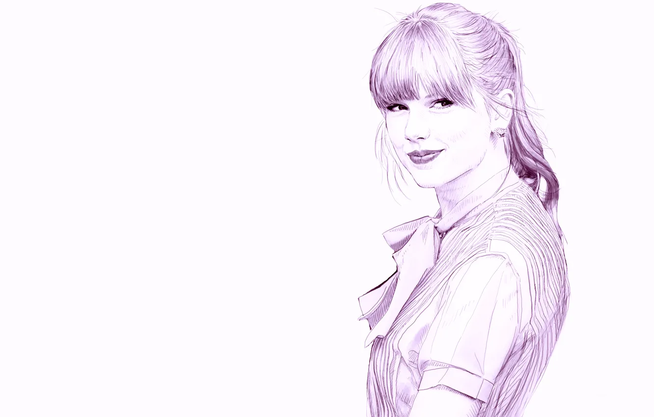 Photo wallpaper figure, pencil, Taylor Swift
