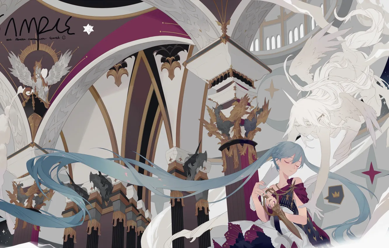 Photo wallpaper Vocaloid, Fantasy, Hatsune Miku
