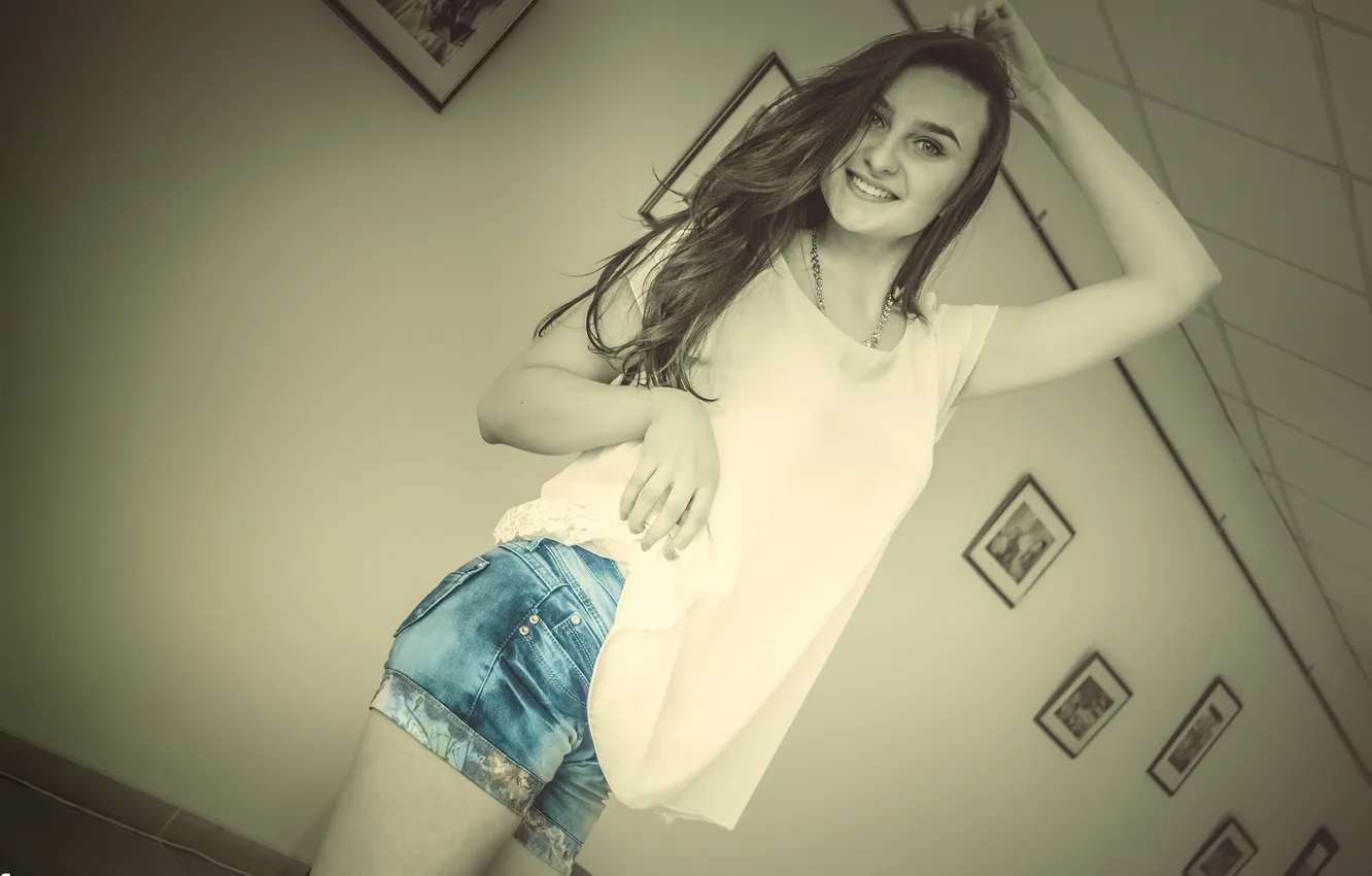 Photo wallpaper girl, shorts, photographer, girl, photography, photographer, Vladimir Silaev