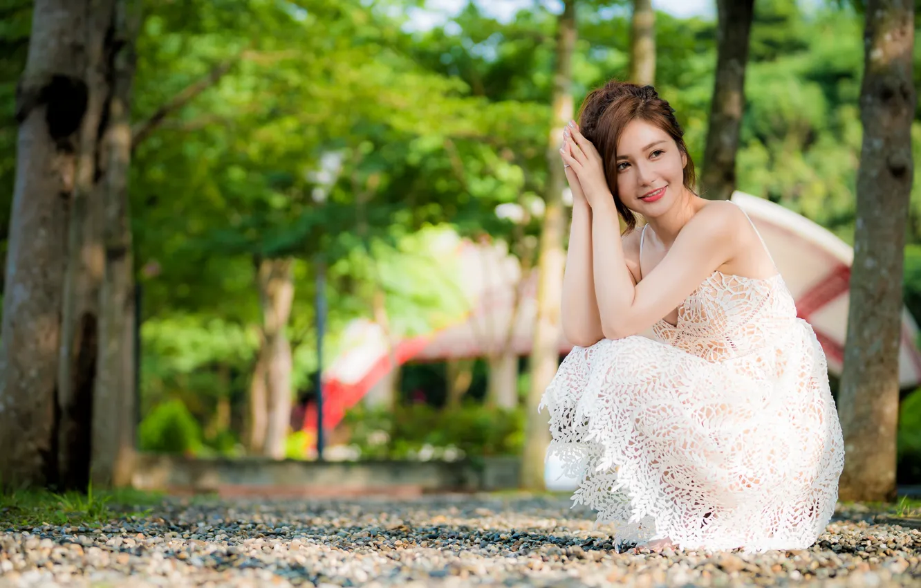 Photo wallpaper girl, Asian, cutie