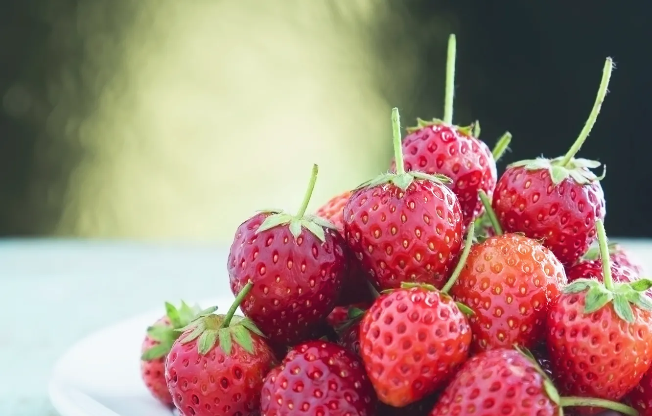 Photo wallpaper berries, strawberry, stack