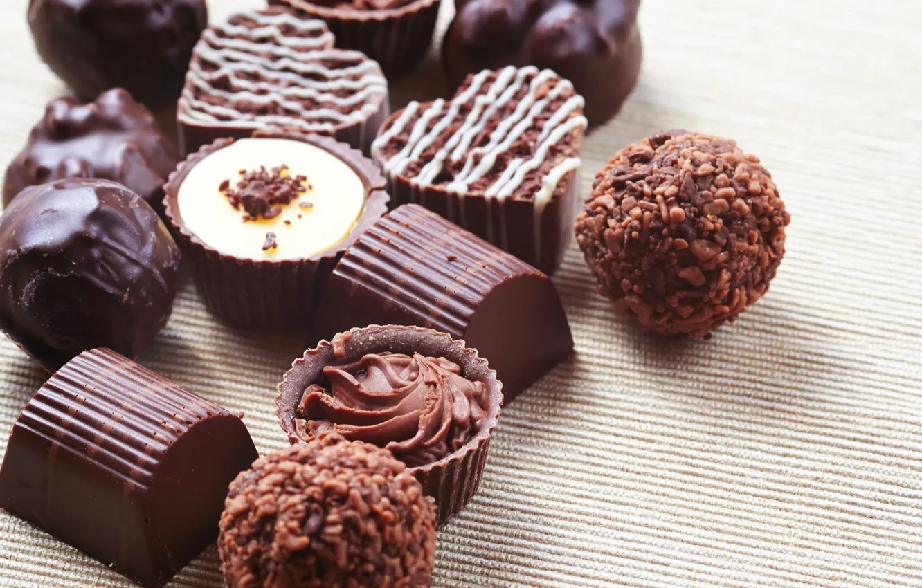 Photo wallpaper chocolate, candy, sweets, dessert, chocolate, glaze, sweets, candy