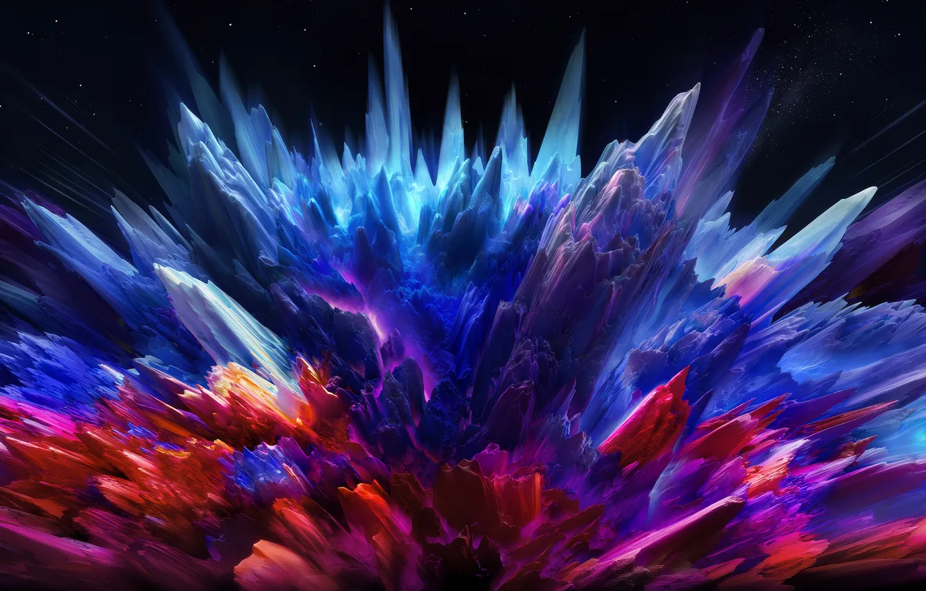 Photo wallpaper the explosion, abstract, explosion, Color Burst, color splash