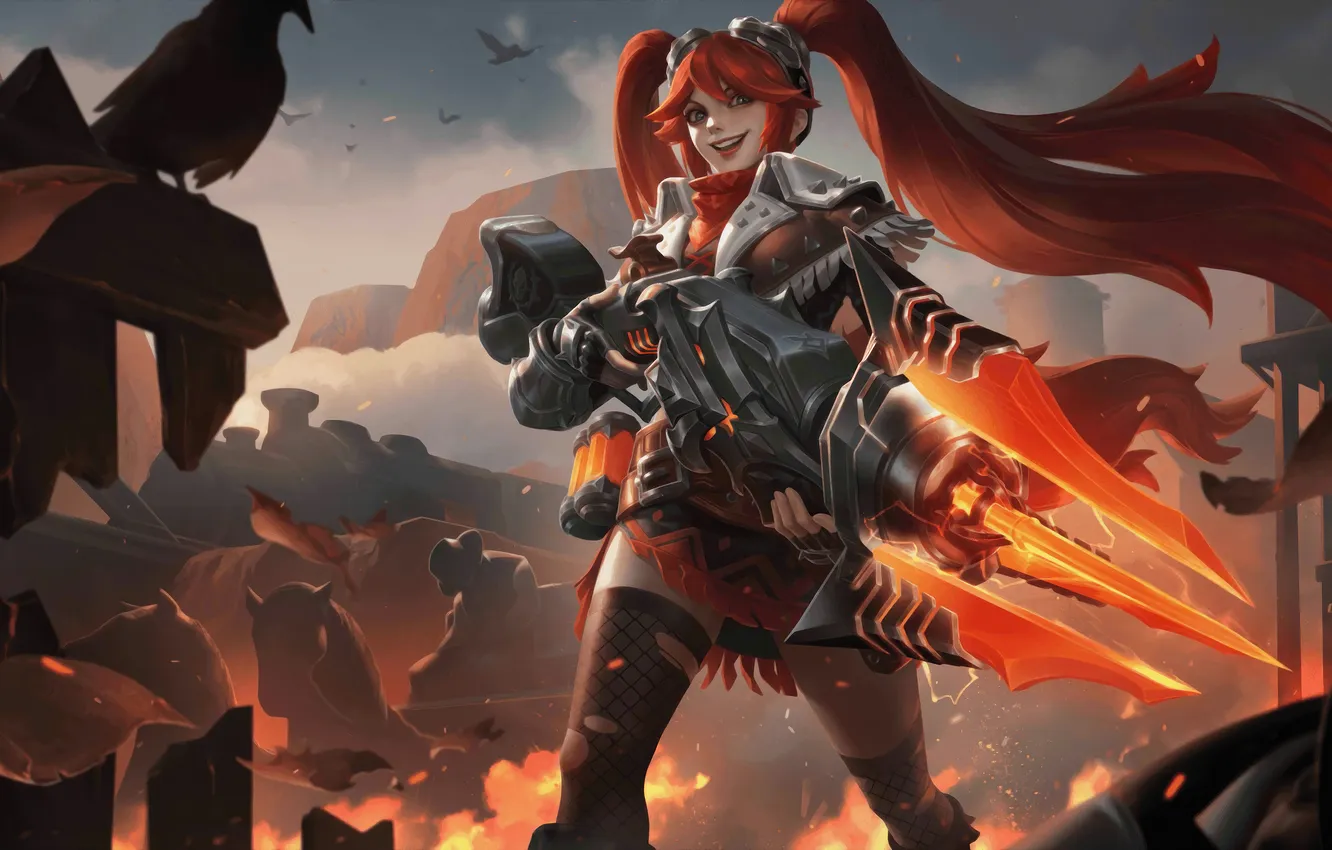 Photo wallpaper Art, Skin, MOBA, Layla, Mobile Legends, Mobile Legends Bang Bang, MLBB, Blazing Gun