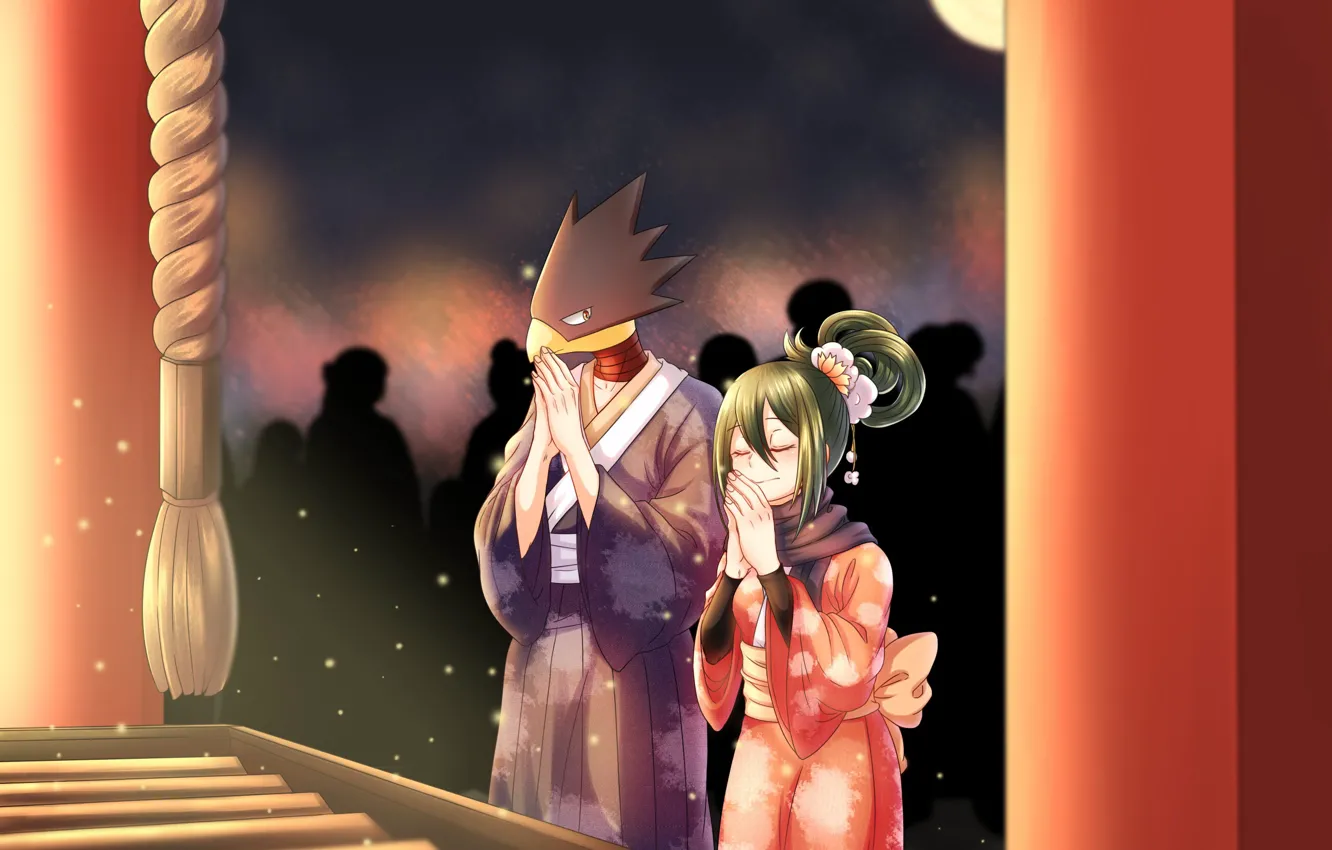 Photo wallpaper girl, guy, Boku no Hero Academy, My hero Academy, My Hero Academia