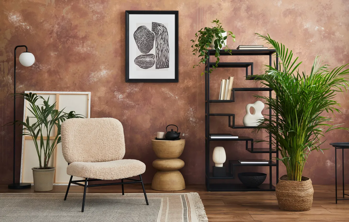 Photo wallpaper wallpaper, wall, vintage, design, modern, retro, room, interior