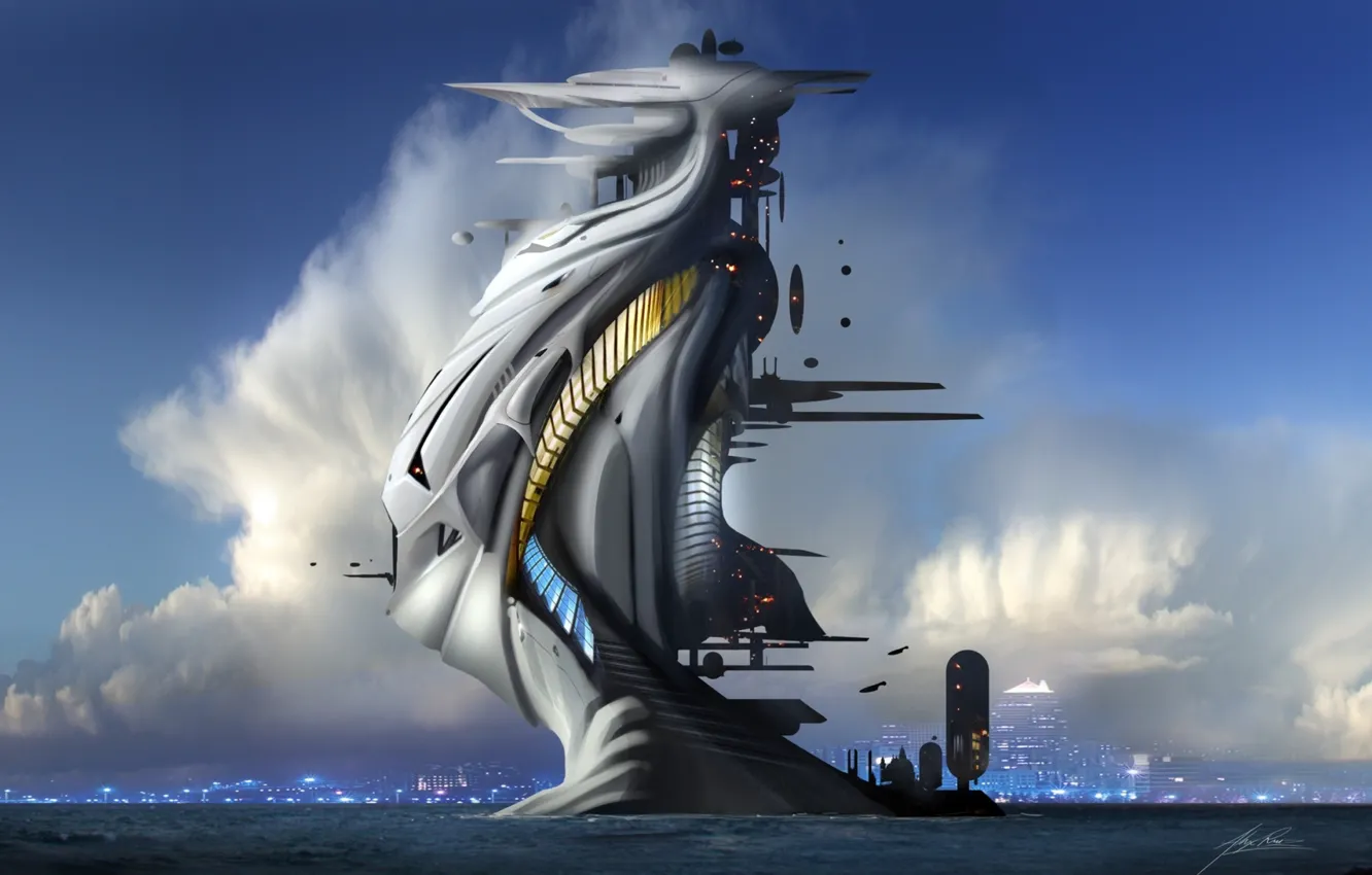 Photo wallpaper space, ship, alien