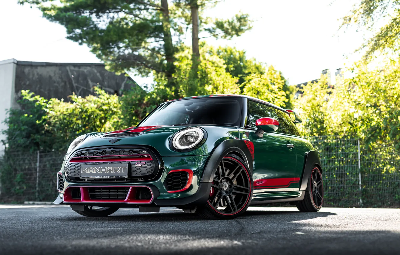 Photo wallpaper Cooper, Green, Front, Side, MINI, Manhart, MINI Cooper, Front and Side