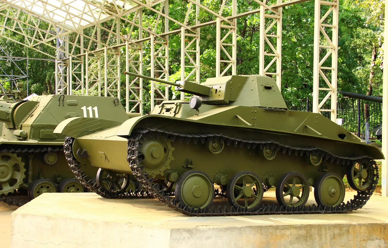 Photo wallpaper tank, Moscow, USSR, T-60, Poklonnaya Gora, The Museum of G.O.R.A.