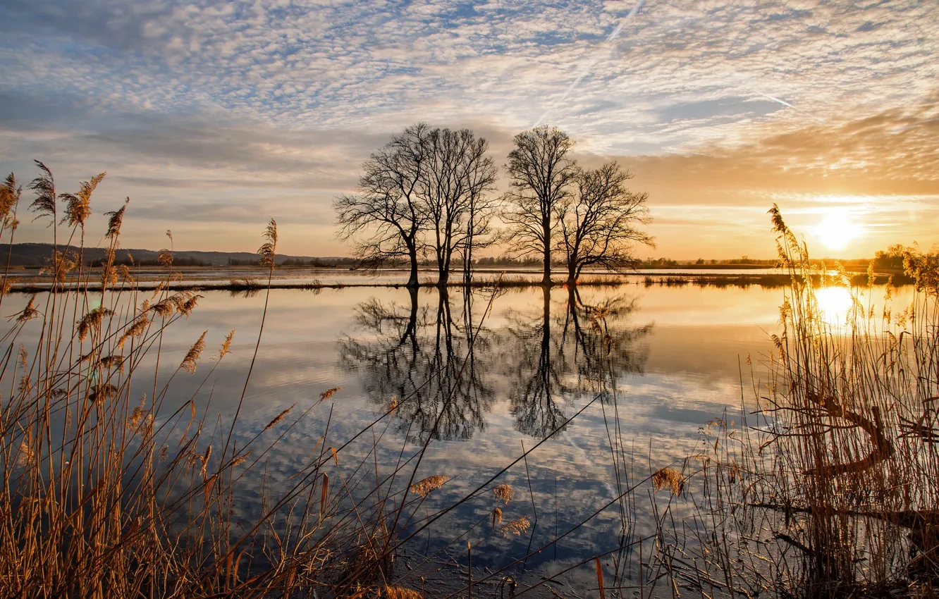 Photo wallpaper sunset, water, pretty, Radoslaw Dranikowski