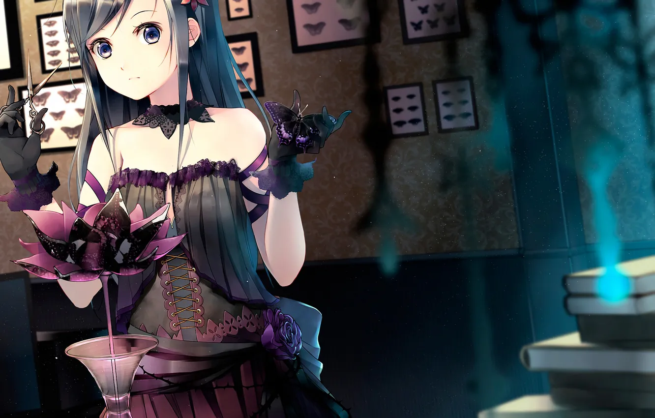 Photo wallpaper girl, anime, art, upscale, yoshino ryou