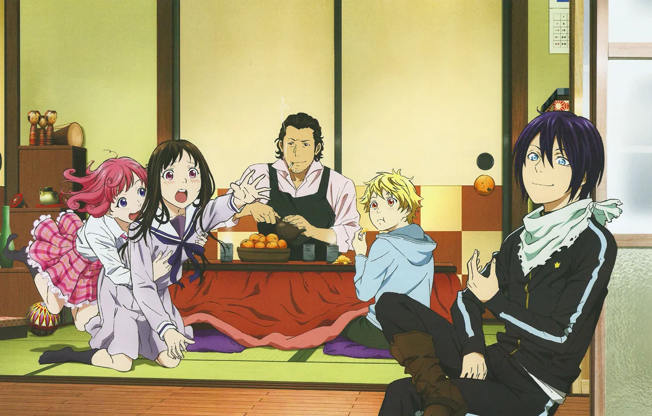 Photo wallpaper noragami, Yato, a homeless God, Yukine, Hiyori