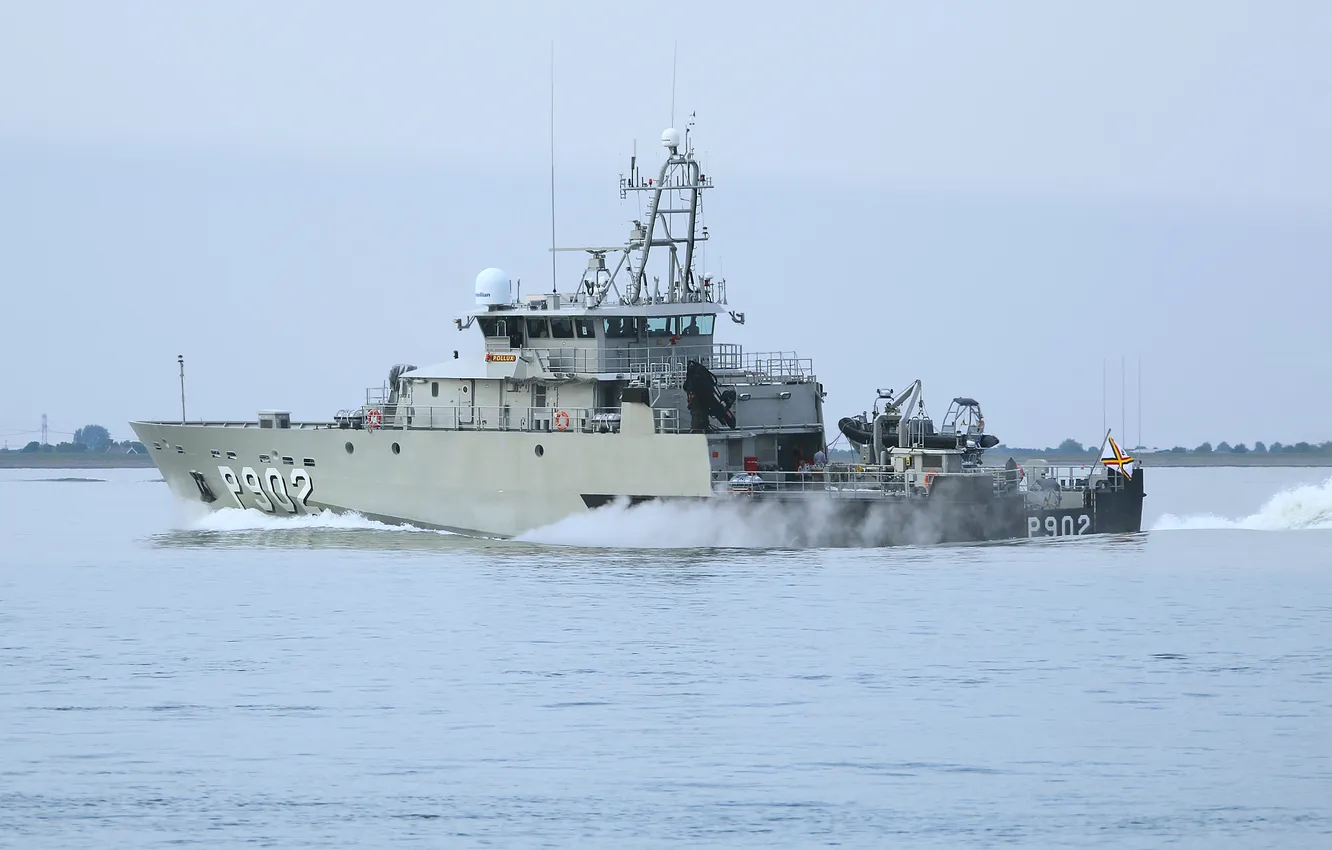 Photo wallpaper Belgium, patrol ship, Pollux