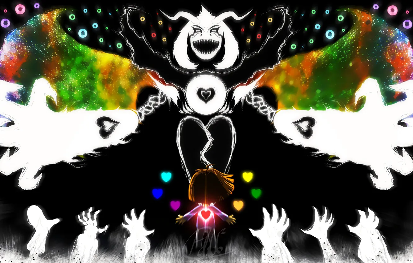 Photo wallpaper heart, being, girl, characters, Undertale, Undertail