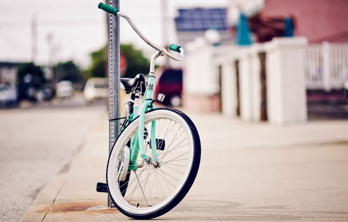Photo wallpaper bike, the city, background, mood, stay, Wallpaper, street, sport