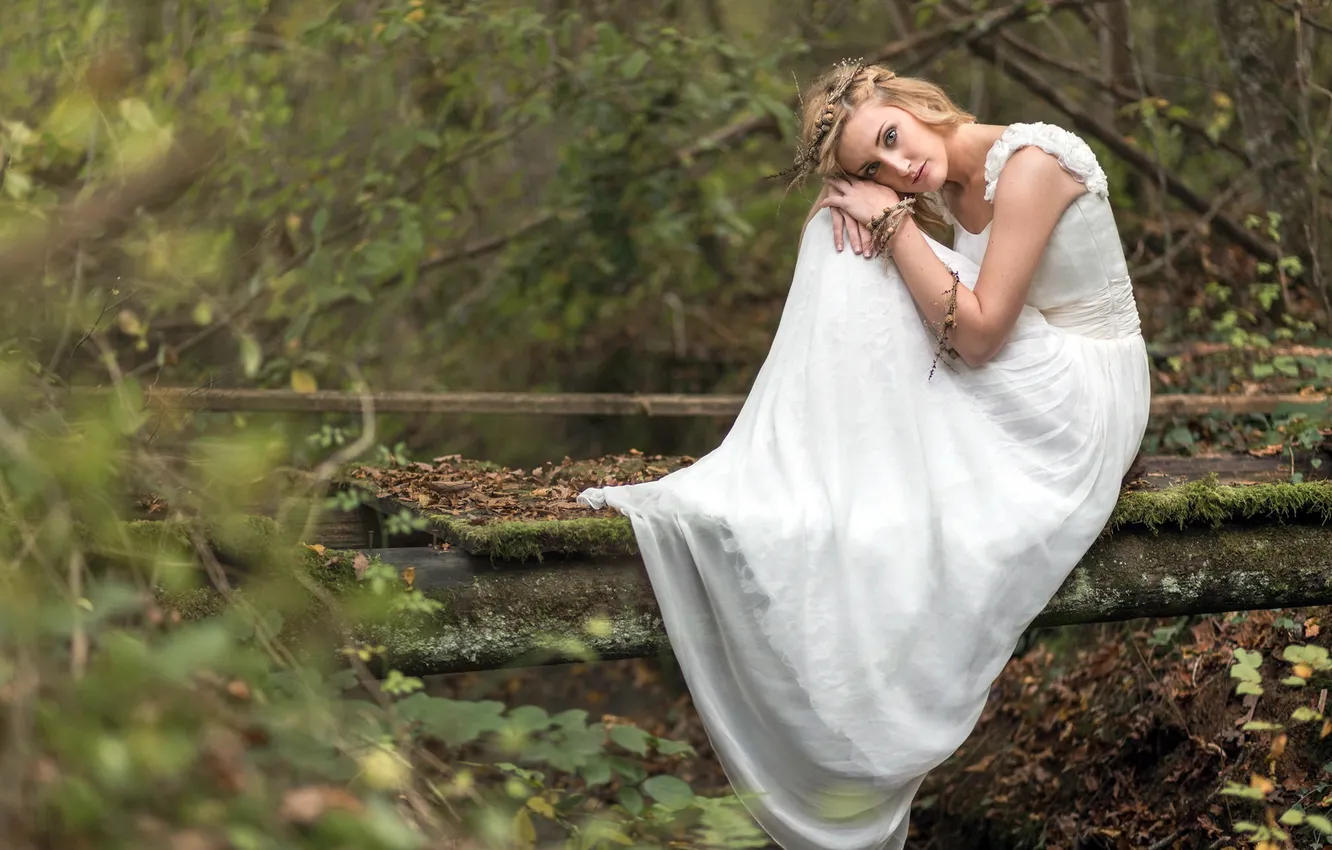 Photo wallpaper girl, pose, background