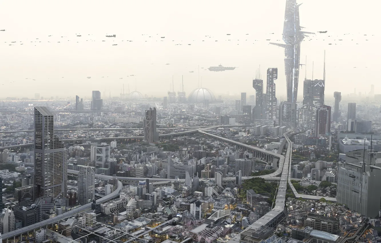 Photo wallpaper the city, transport, building, Dark Matter, Season 2 Episode 9