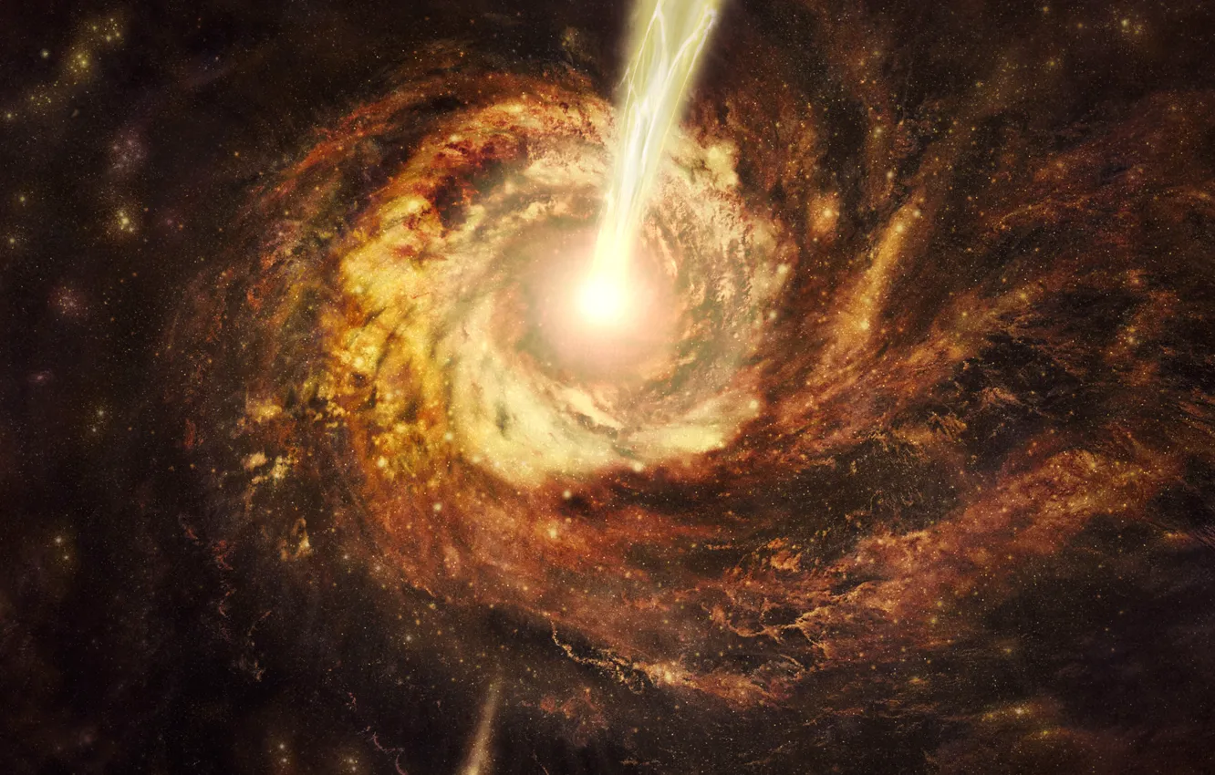 Photo wallpaper Quasar, Blazar, Lacertid, Astronomia, Supermassive cernia hole