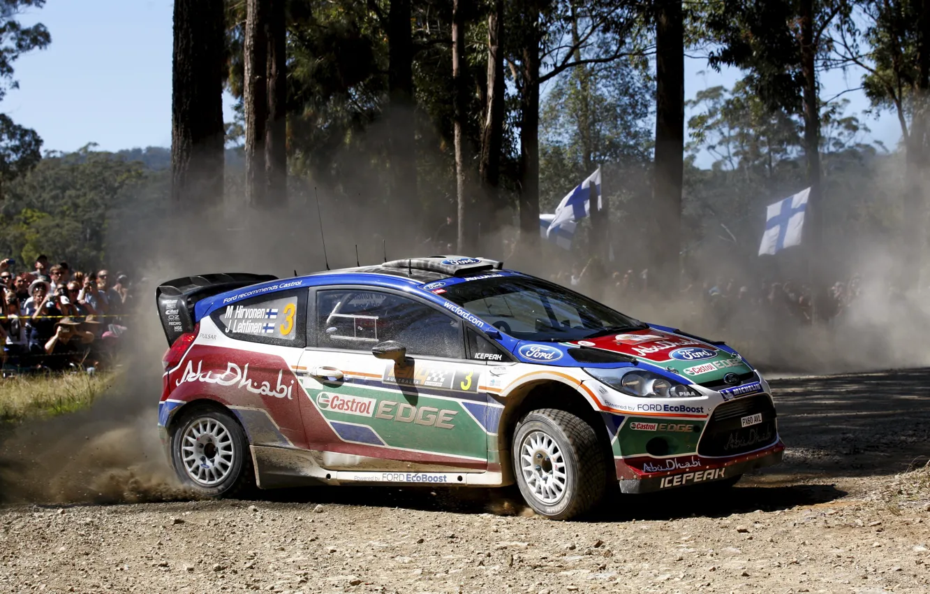 Photo wallpaper Ford, Hirvonen, WRC, Rally, Australia, Fiesta