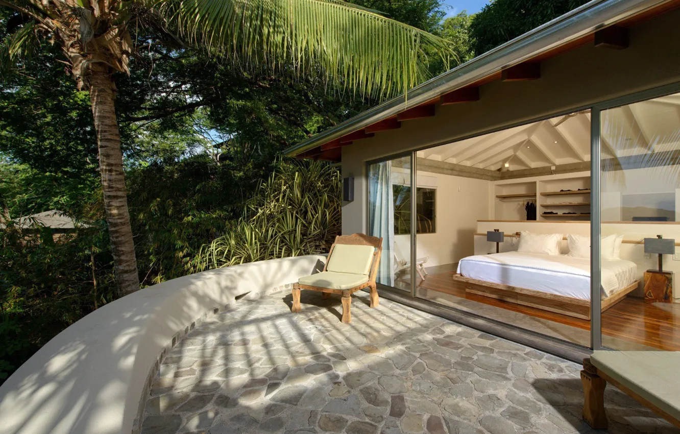 Photo wallpaper room, interior, resort, bedroom, terrace, Costa Rica, Guanacaste, SUNSET HOUSE Tamarindo