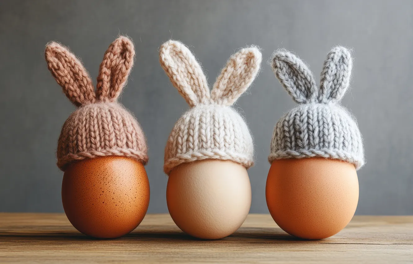 Photo wallpaper look, flowers, holiday, eggs, spring, Easter, rabbits, face