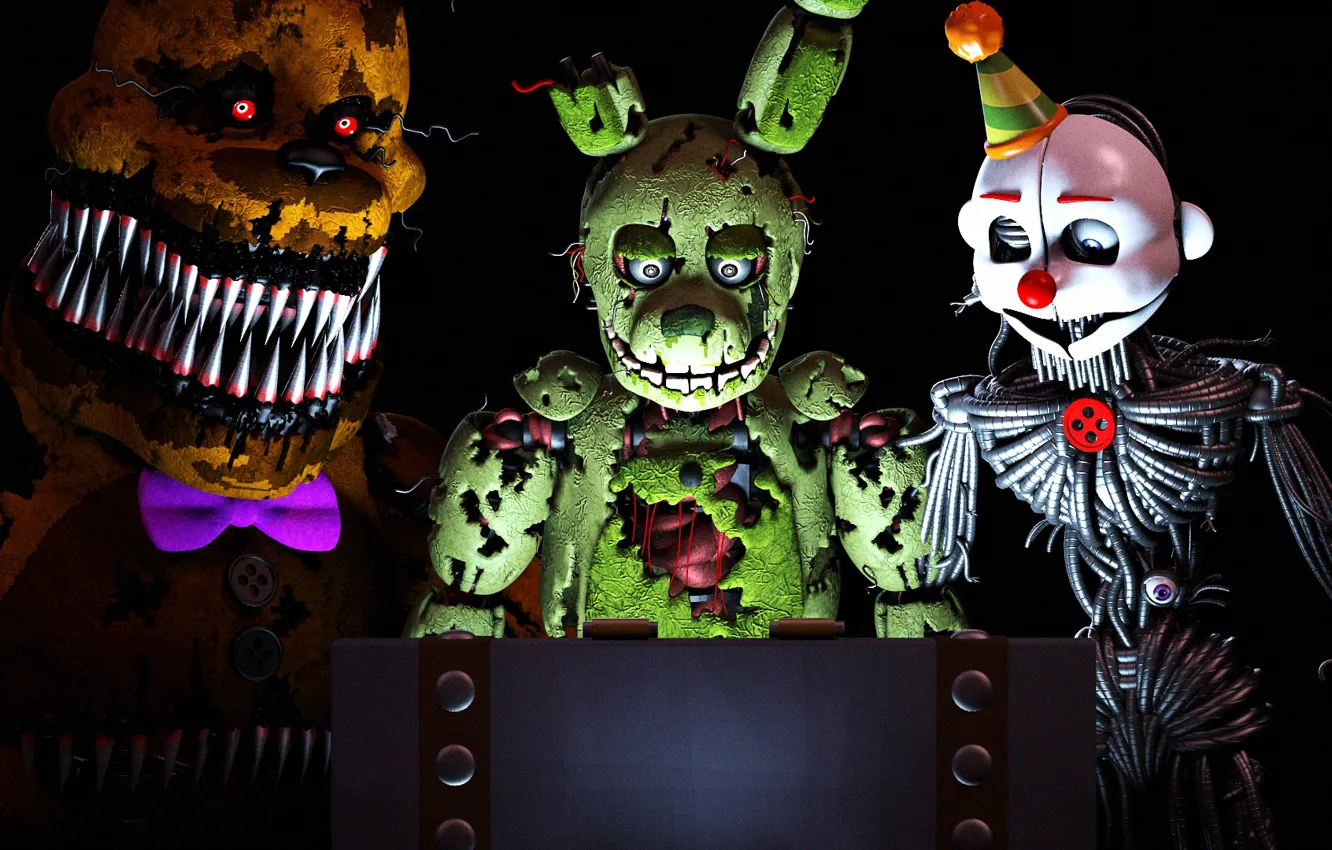 Photo wallpaper light, the game, doll, Five Nights at Freddy's, mechanical dolls, Five nights at Freddy's