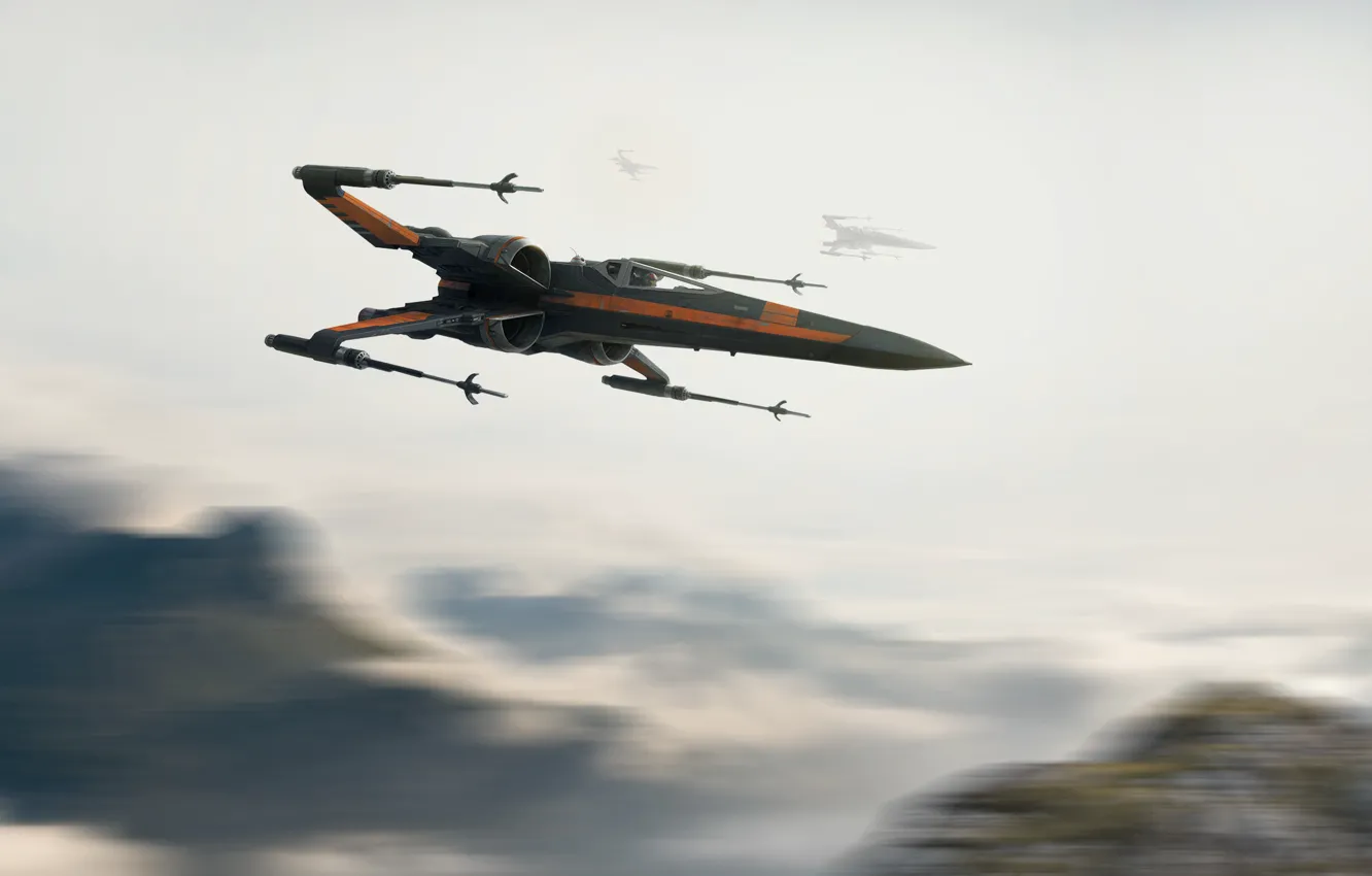 Photo wallpaper fighter, Star Wars, science fiction, X-wing, Transport & Vehicles, by Darren Tan, Darren Tan, X-Wing …