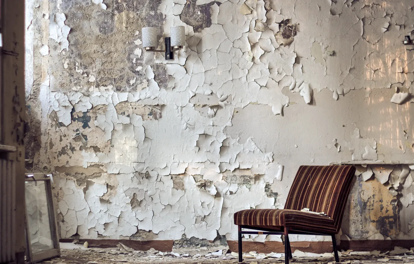 Photo wallpaper room, wall, chair
