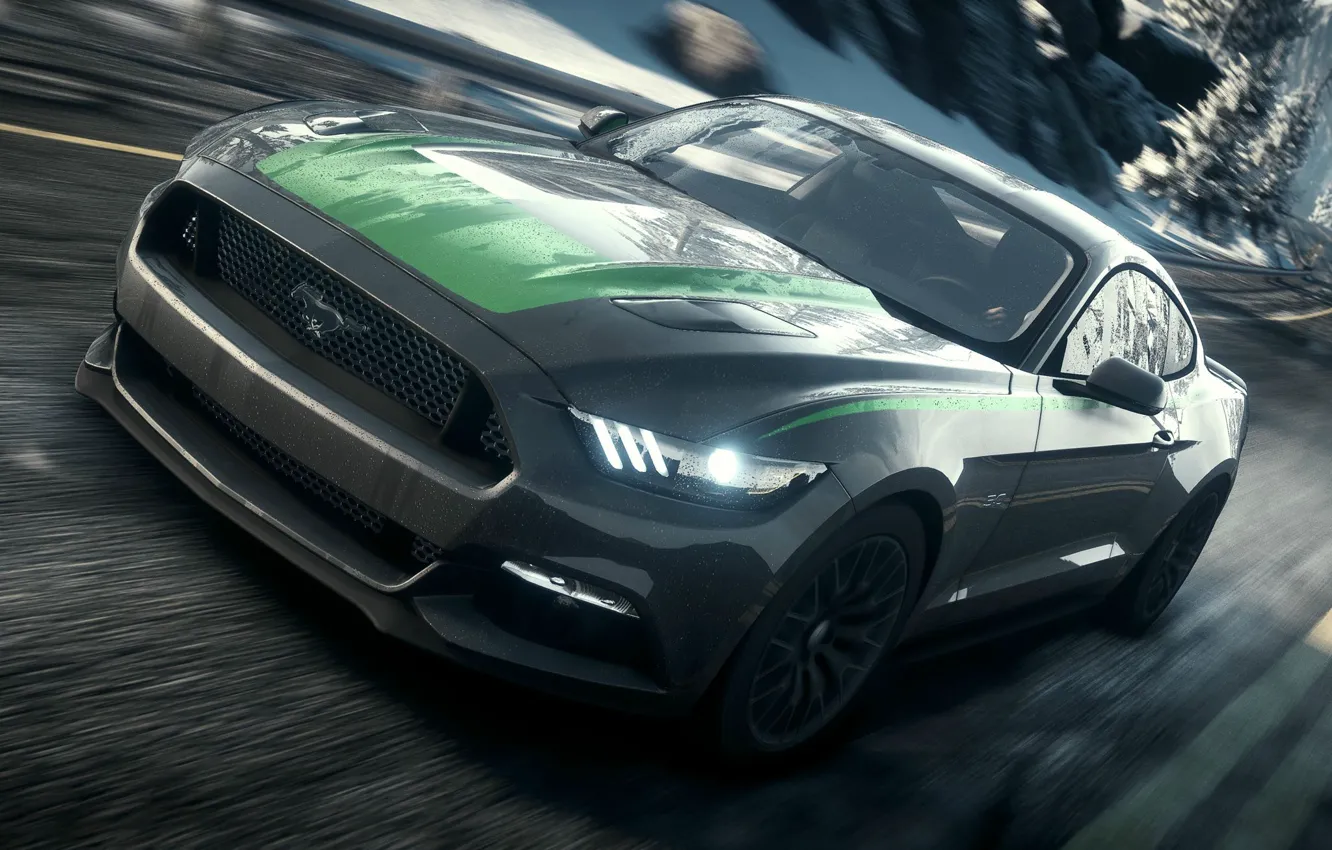 Photo wallpaper Mustang, Ford, Shelby, Need for Speed, nfs, 2013, Rivals, 2015