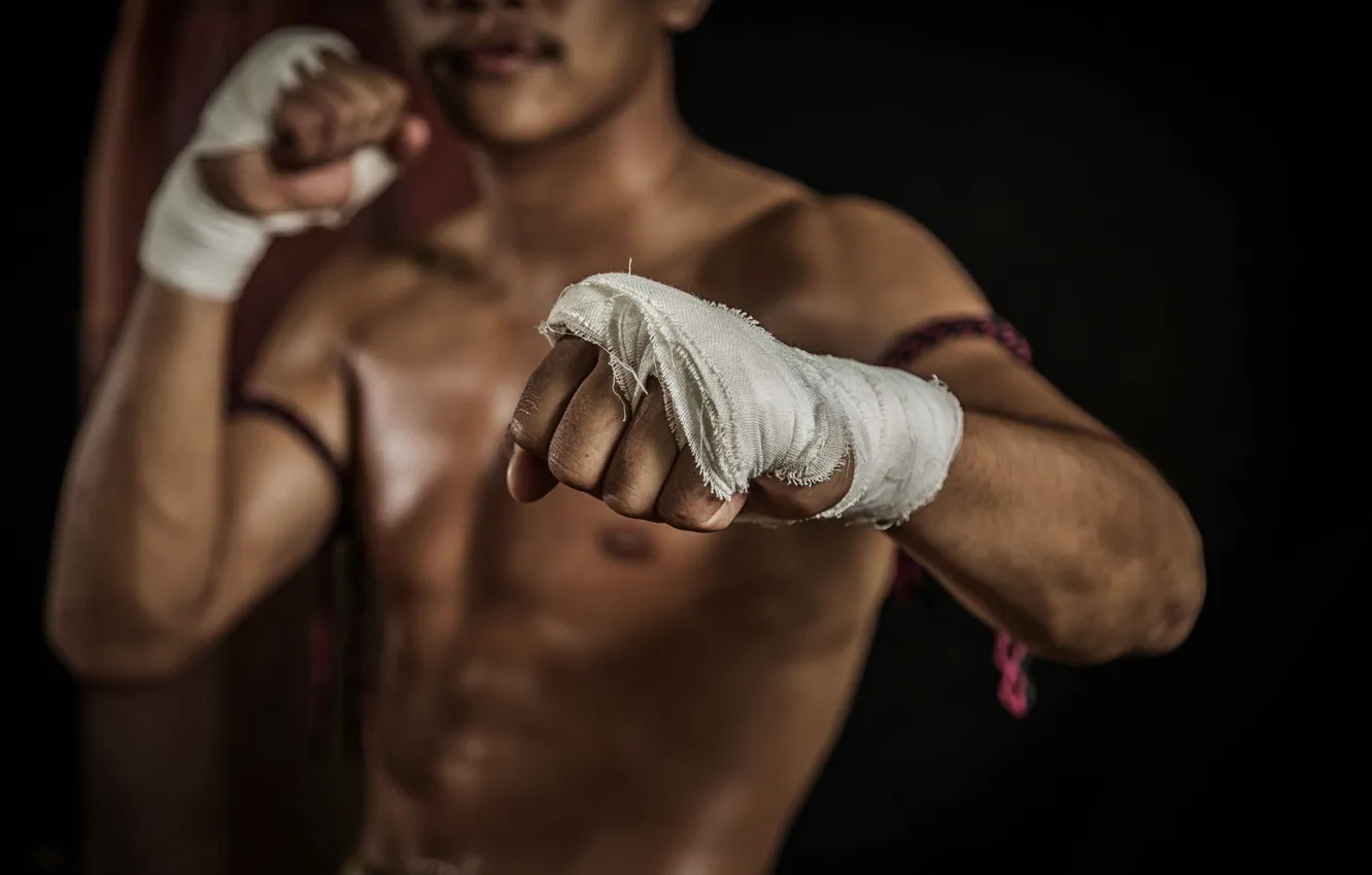 Photo wallpaper boxing, Thai, Thai boxing