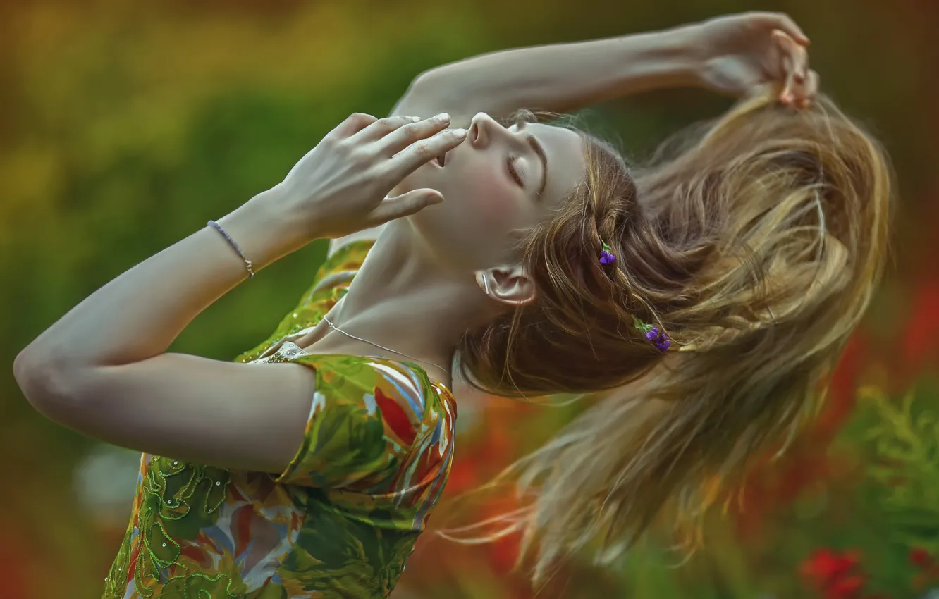 Photo wallpaper girl, fantasy, dream, hair, art, stroke, Agnieszka Lorek, Magdalena Andruszkieiwcz
