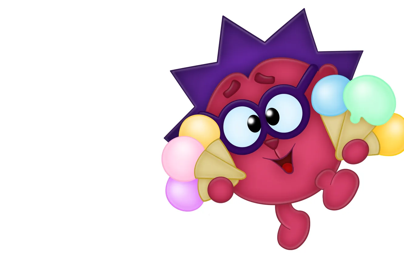 Photo wallpaper minimalism, art, ice cream, children's, Smeshariki, EIU