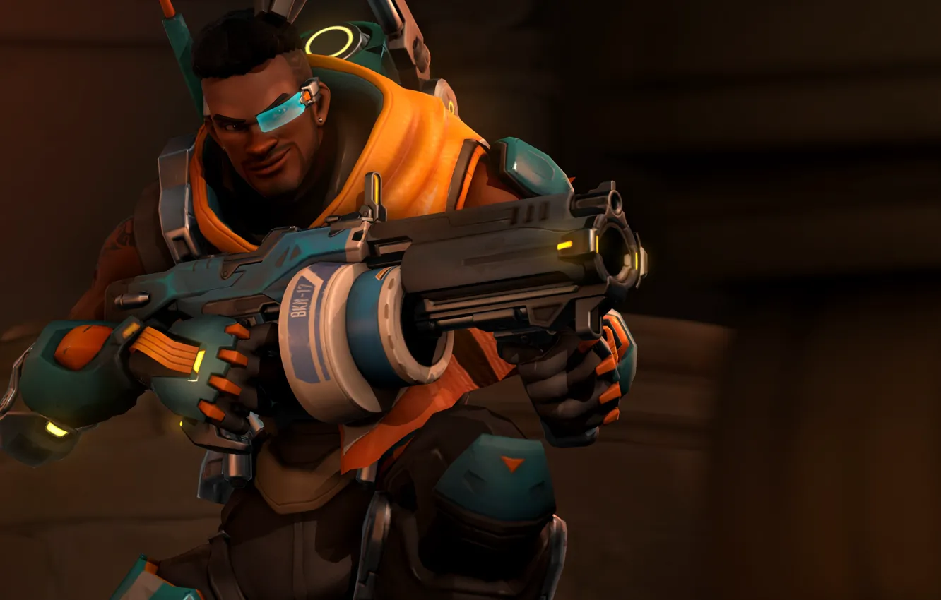 Photo wallpaper male, gun, Blizzard, Overwatch, Jean-Baptiste Augustin, Baptist