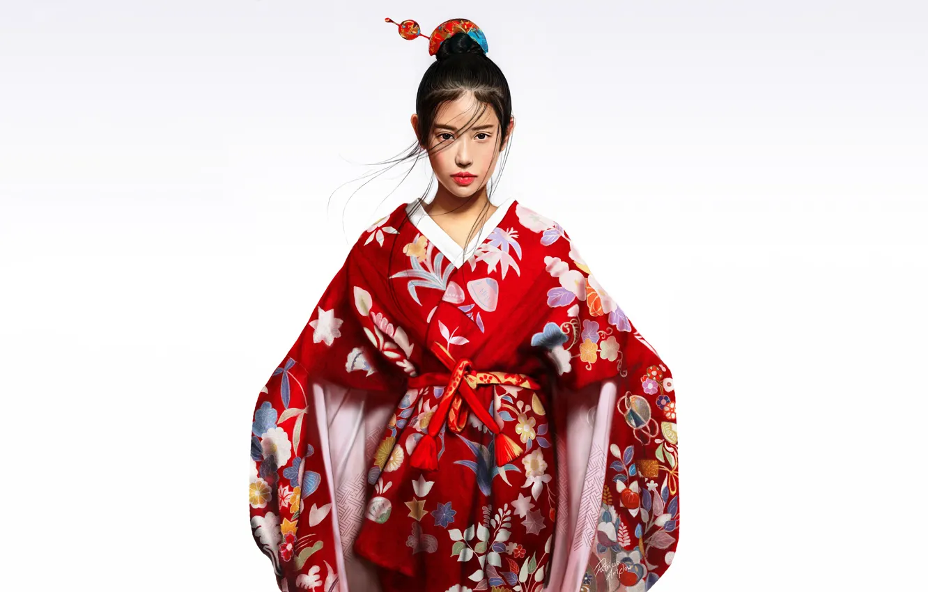 Photo wallpaper Girl, Asian, Kimono, Chinese, Asian girl, Kimono, Character, Patricia Artflow