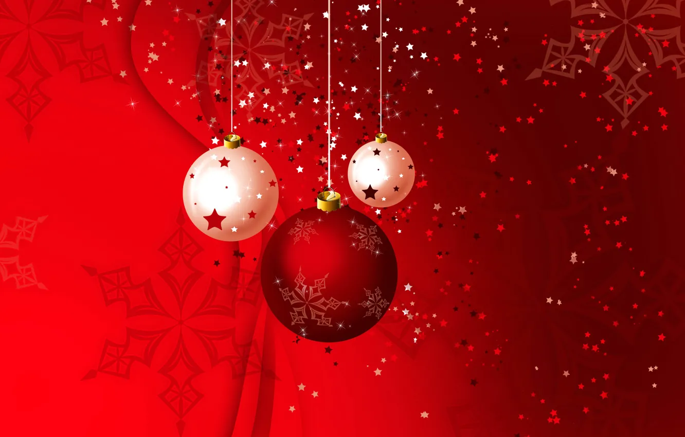 Photo wallpaper pattern, new year, Christmas, vector, ball, decoration, snowflake
