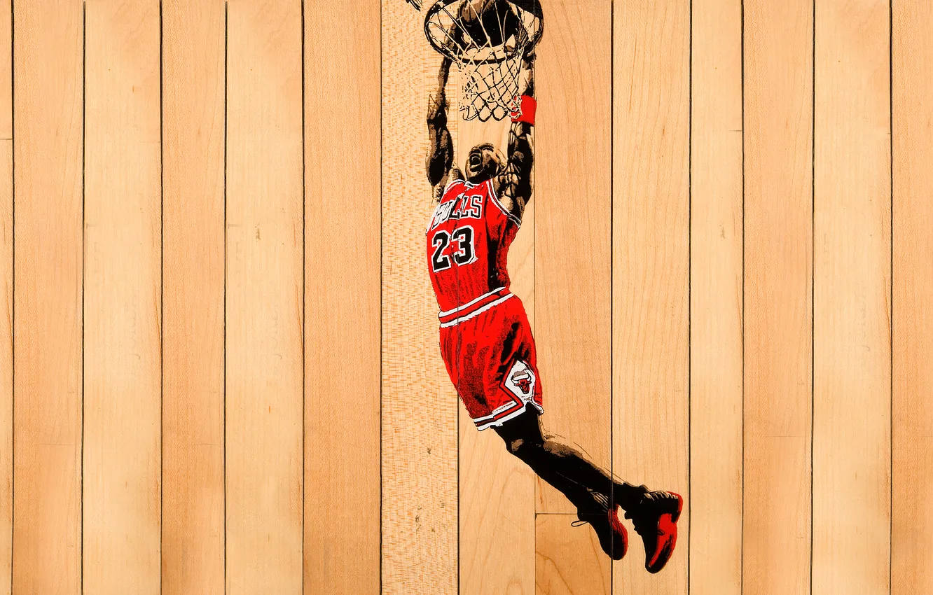 Photo wallpaper red, Board, Basketball, Michael Jordan, NBA, Michael Jordan, Chicago Bulls, Chicago Bulls