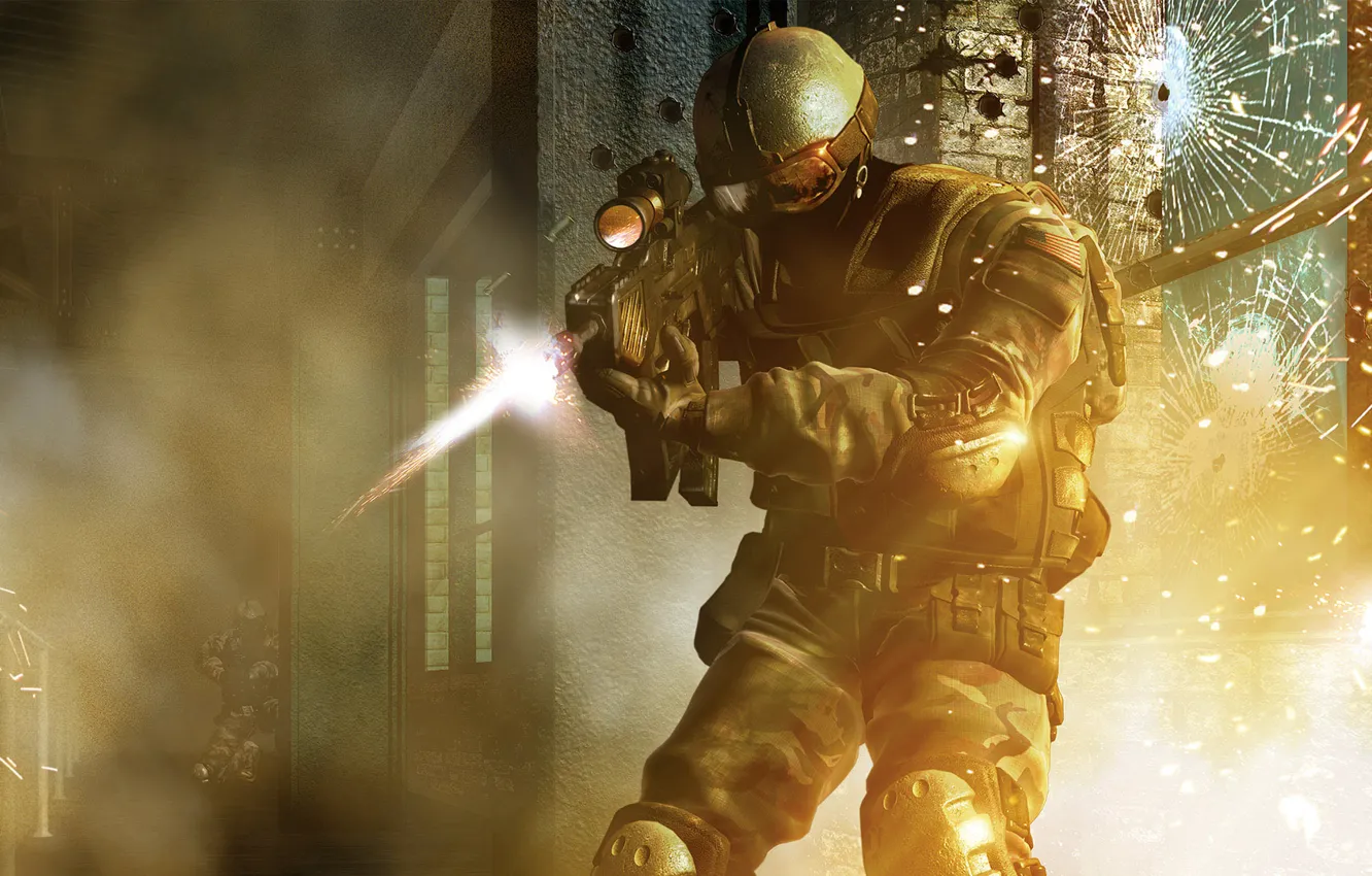 Photo wallpaper war, sparks, fighter