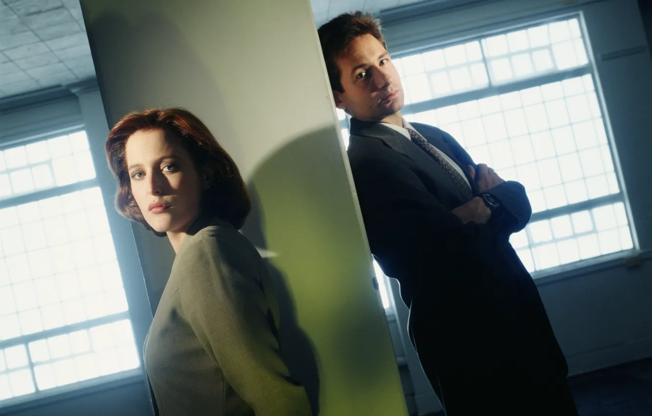 Photo wallpaper the series, The X-Files, David Duchovny, Classified material, Dana, Mulder