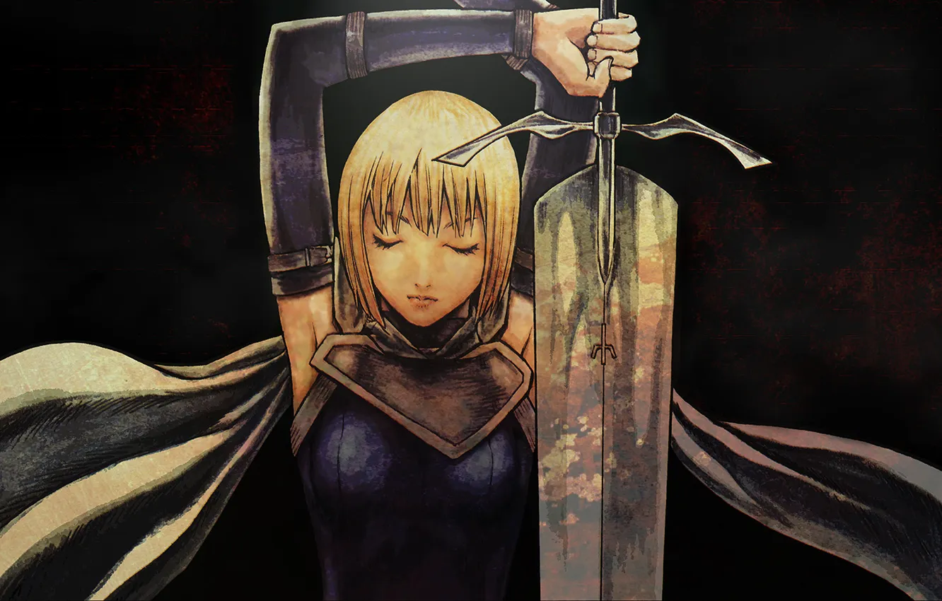 Photo wallpaper girl, sword, armor, Claymore
