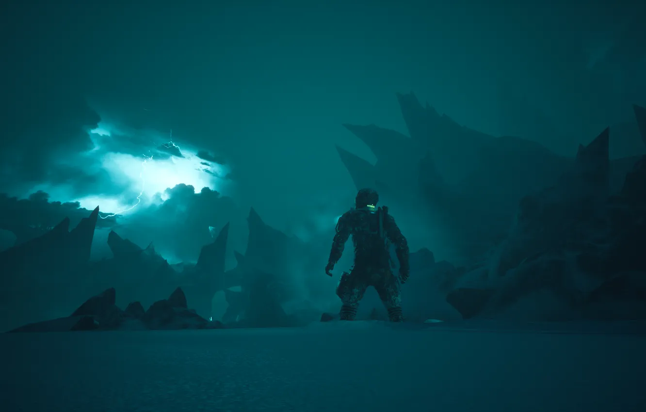 Photo wallpaper storm, lightning, storm, storm, Dead Space, Lightning, Screenshot, Screenshot