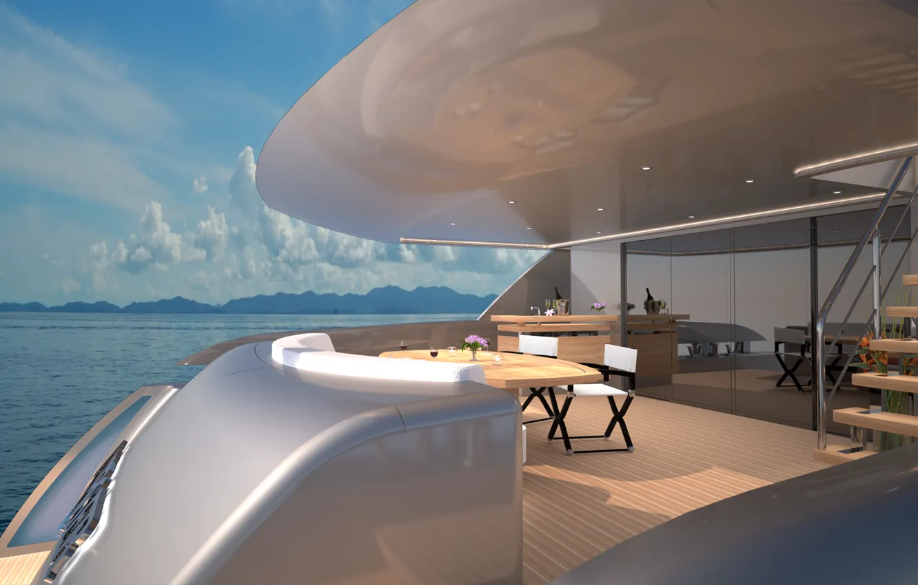 Wallpaper design, style, interior, yacht, deck, Suite for mobile and ...