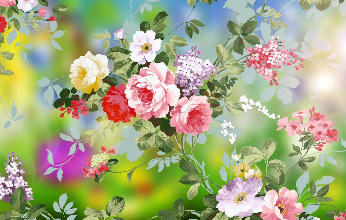 Photo wallpaper Graphics, Flowers, Lilie