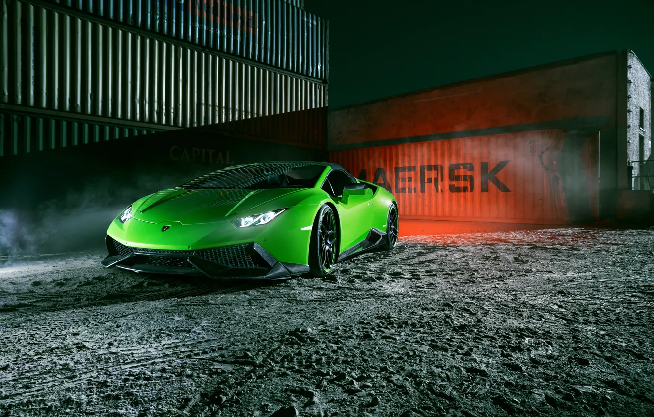 Photo wallpaper machine, light, lights, tuning, Lamborghini, Spyder, the front, Novitec