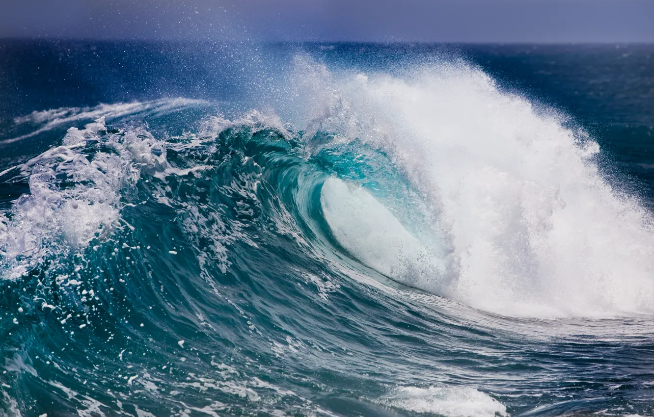 Photo wallpaper sea, wave, foam, squirt